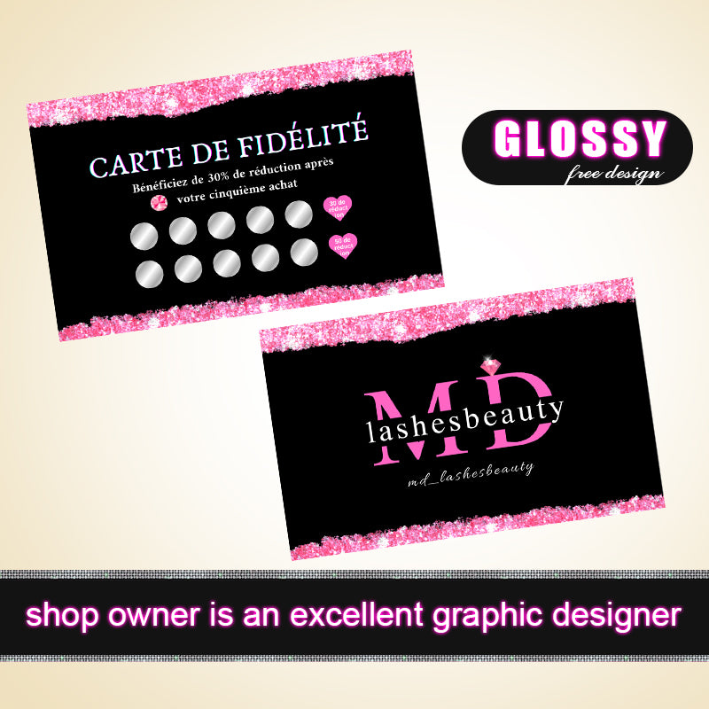DsgnTouch Glossy Custom Loyalty Card Instagram Business Cards