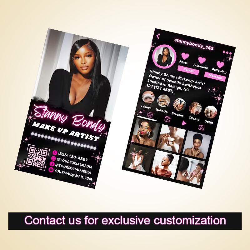 DsgnTouch Glossy Custom Loyalty Card Instagram Business Cards