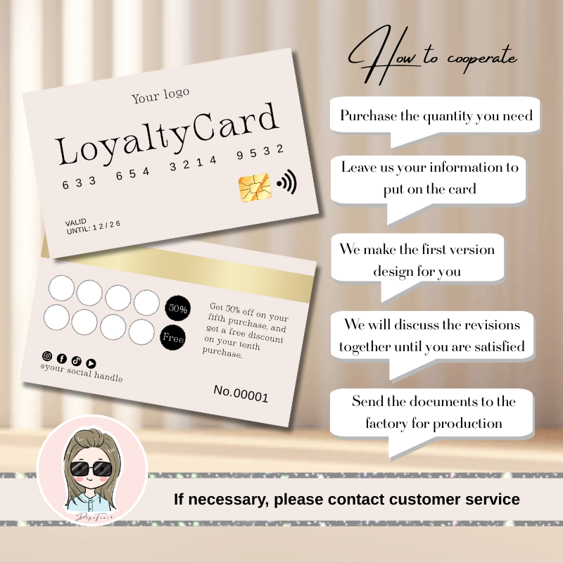 Salon Loyalty Cards | Black, Beige & Blush Pink | DSGNTOUCH