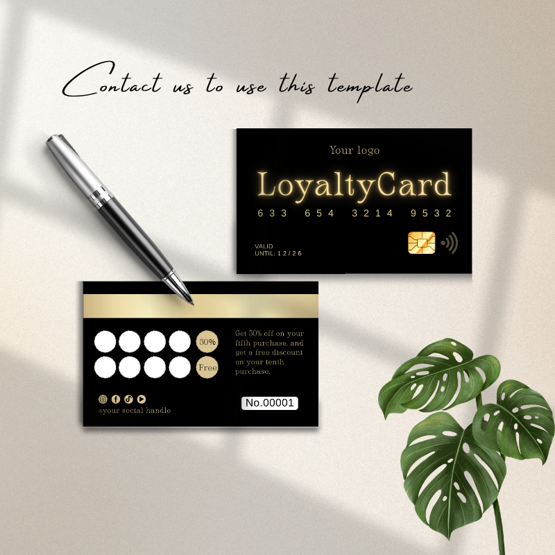 Salon Loyalty Cards | Black, Beige & Blush Pink | DSGNTOUCH
