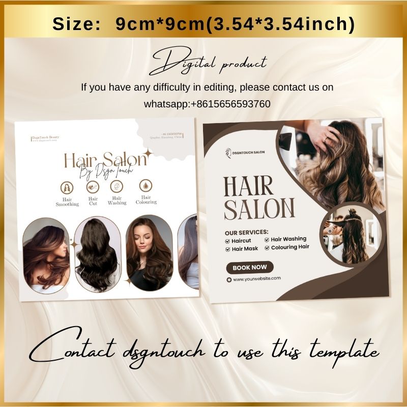 DsgnTouch Custom Square cards for Beauty Salon Digital Product