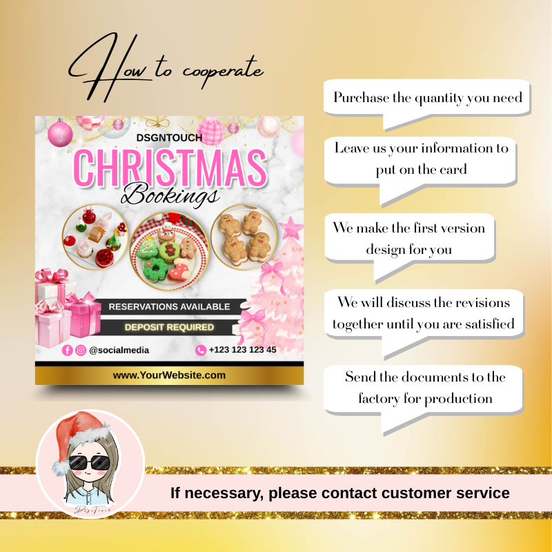 Close-up of Christmas dessert menu section showing editable pricing for gingerbread cookies, cupcakes, and other holiday treats.