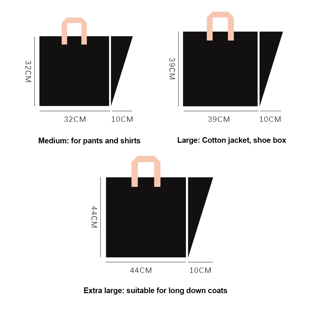 DsgnTouch High-grade clothing store handbags for clothes with plastic bags women's gift packaging shopping bags customized wholesale
