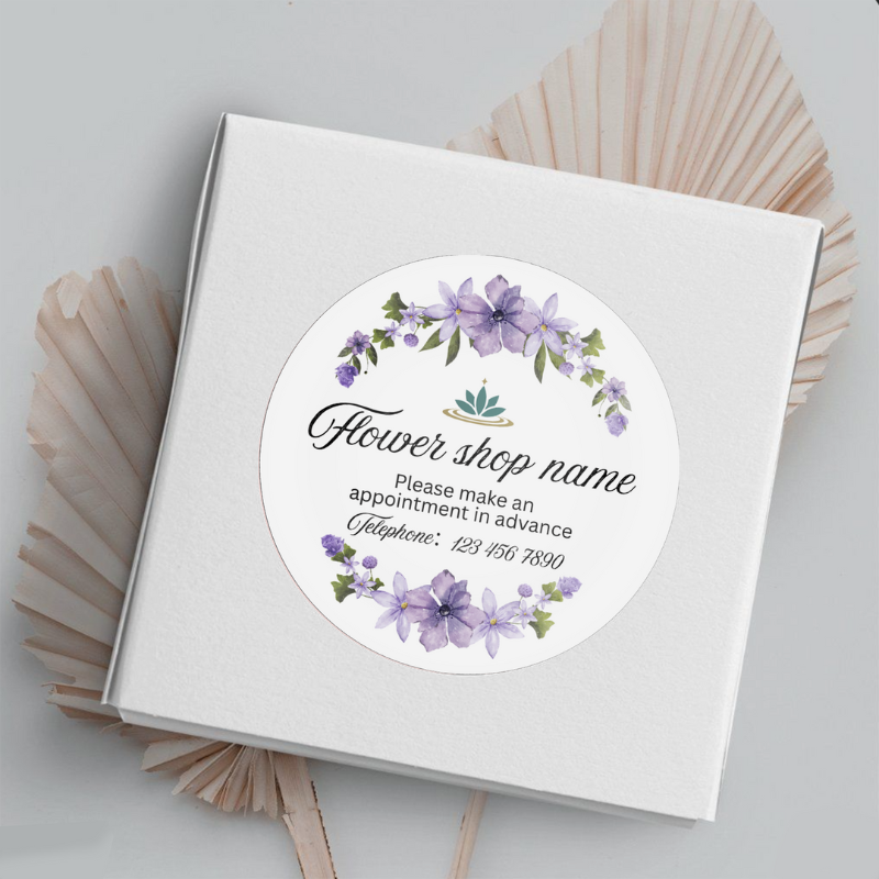 Custom 500 pcs Glossy Stickers Business Promotion Labels dsgntouch