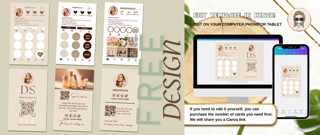 Professional loyalty card templates in Canva for easy design and customization.