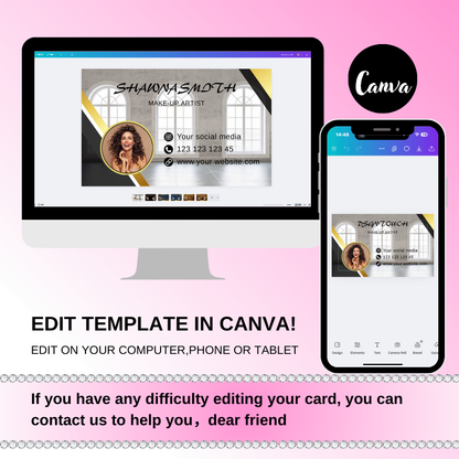 Premium Editable Hair Salon Business Cards by DSGNTOUCH
