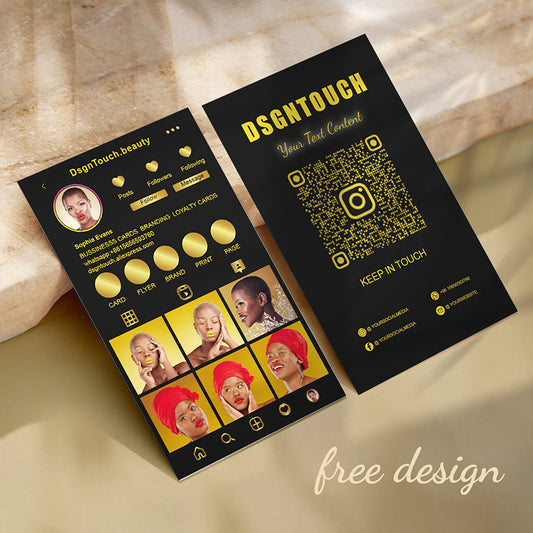 DsgnTouch Custom Matte Film Instagram Business Cards