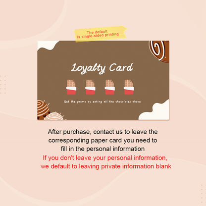 DsgnTouch 500pcs Coffe Loyalty Card Customized With Personalized Logo Thank You For Your Purchase Art Paper Cards Printing