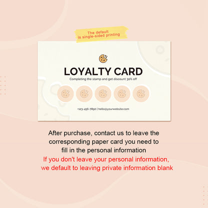 DsgnTouch 500pcs Coffe Loyalty Card Customized With Personalized Logo Thank You For Your Purchase Art Paper Cards Printing