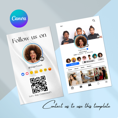 Facebook Business Card Canva Template