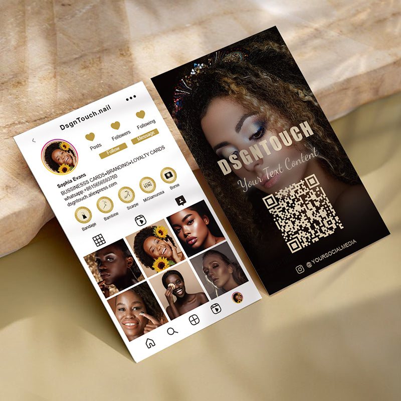 DsgnTouch Custom Matte Film Instagram Business Cards