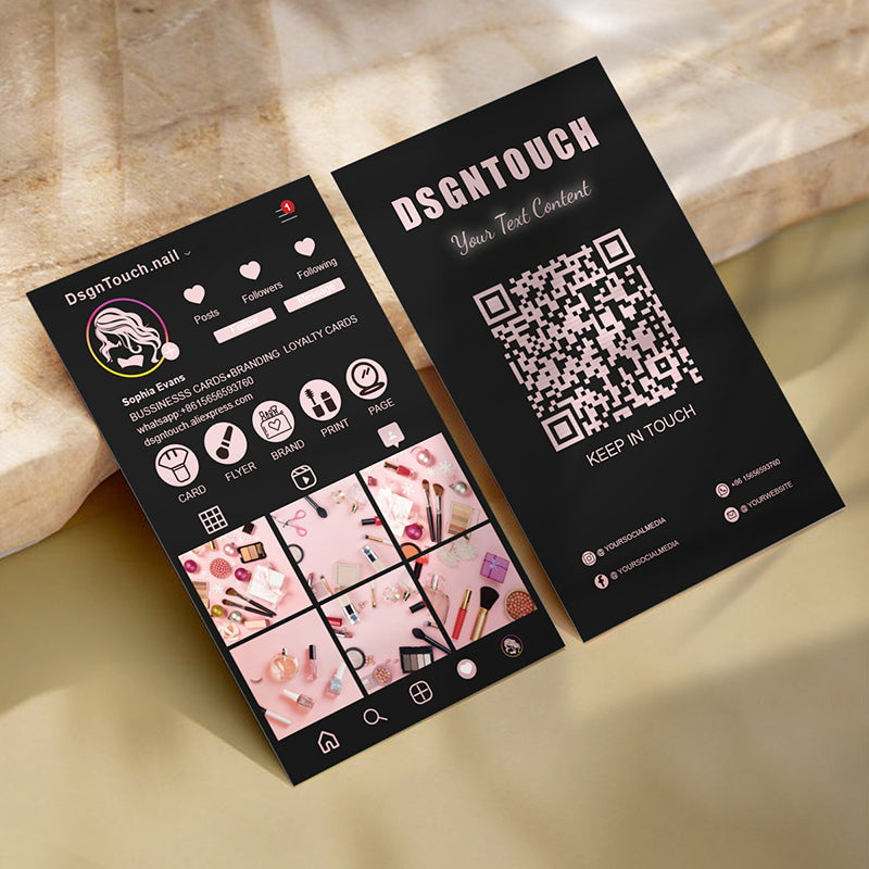 DsgnTouch Custom Matte Film Instagram Business Cards