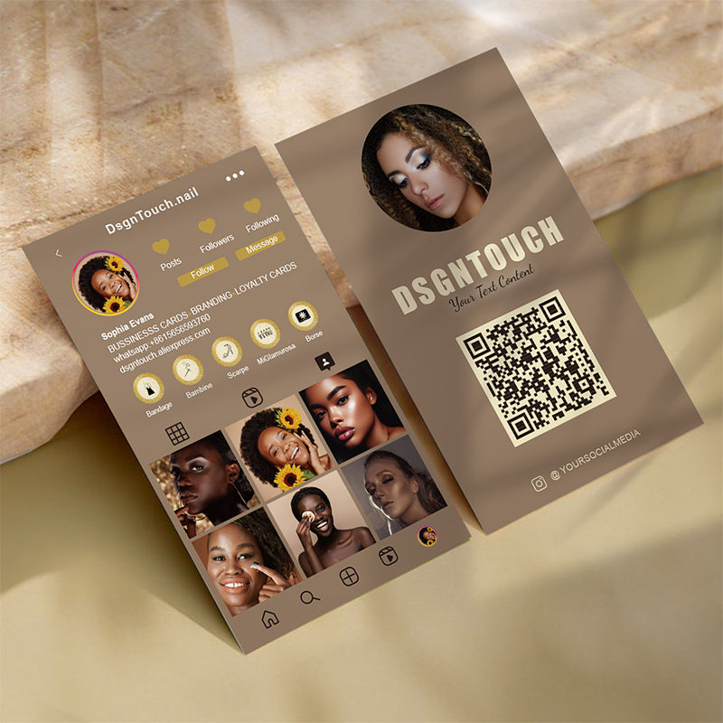 DsgnTouch Custom Matte Film Instagram Business Cards