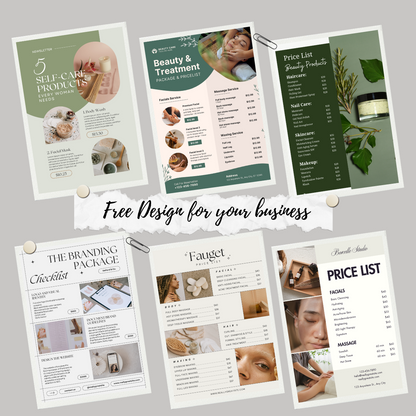 DsgnTouch  A5 A6 Customized Beauty and Fitness Flyer Menu, Various Advertising Flyers,Free Templates,Free Design