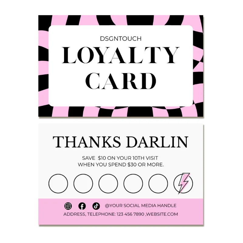 Purple-Cream-Loyalty-Card-Retro-Style