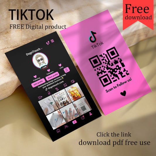 DsgnTouch TikTok Scan To Connect QR Code Business Card