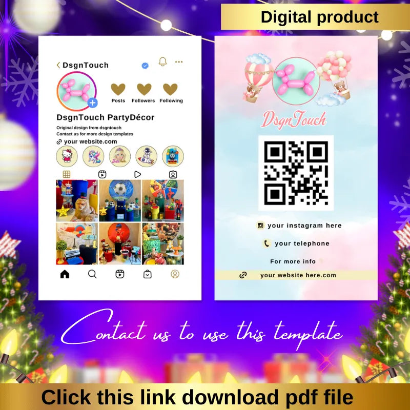 Event Planner Template with Rainbow Balloon DsgnTouch