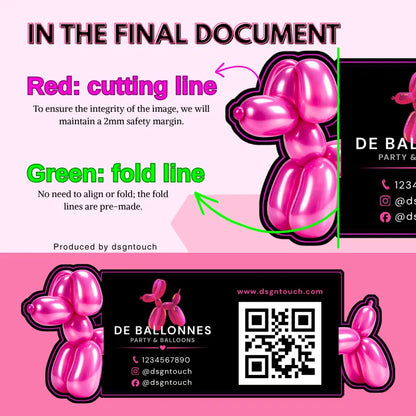 Balloon Card – Tri-Fold Printed Shape, 300GSM