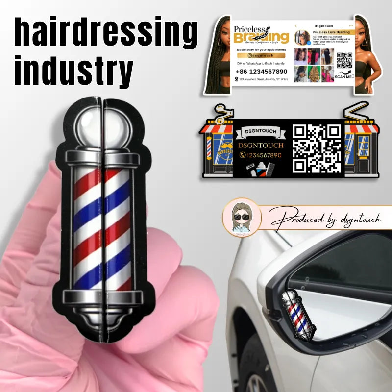 Custom Die Cut Paper Cards | Barber Shop Shapes – DsgnTouch