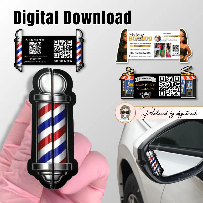 Barber Business Card Template Bundle for Canva | DsgnTouch