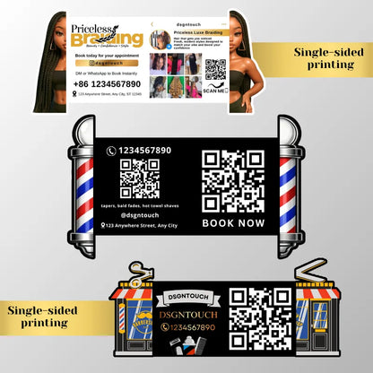 Custom Die Cut Paper Cards | Barber Shop Shapes – DsgnTouch