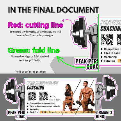 Business Card for Personal Trainer – Custom Die-Cut