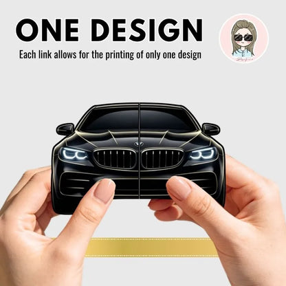 Car-Shaped Cards - Custom 3-Fold Shaped Cards | DSGNTouch