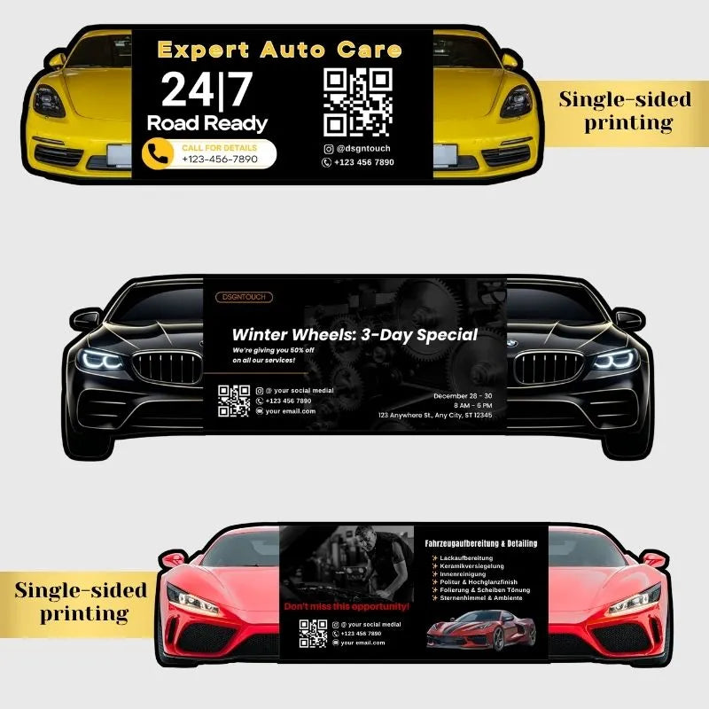Car-Shaped Cards - Custom 3-Fold Shaped Cards | DSGNTouch