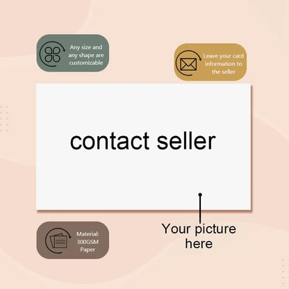 contact seller personalized business card custom options material details 300GSM paper