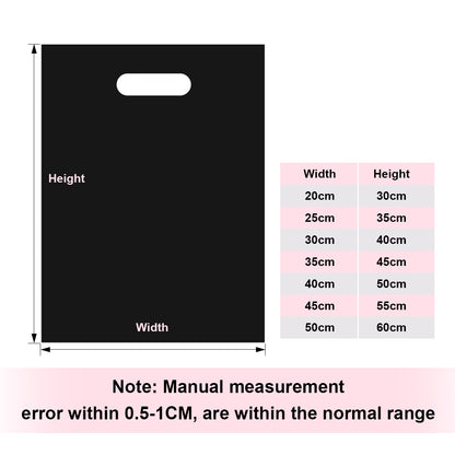 DsgnTouch Clothing store bags 50 pcs per pack customized printed logo plastic bags cosmetic gift packaging bags women children's handheld shopping bags customized