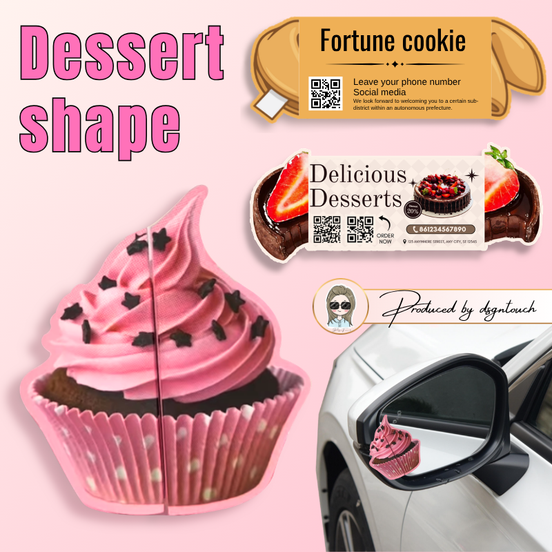 Custom 3-Fold Bakery Die Cut Cards | dsgntouch