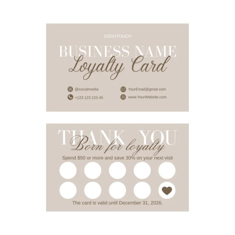 Loyalty Stamp Cards Customized for Small Businesses | Free Layout