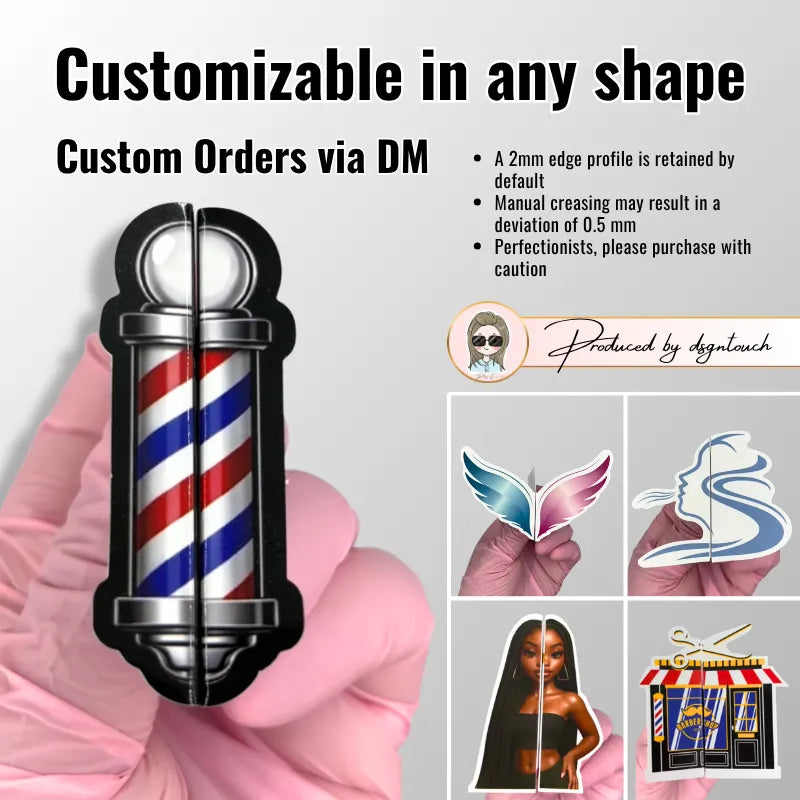 Custom Die Cut Paper Cards | Barber Shop Shapes – DsgnTouch