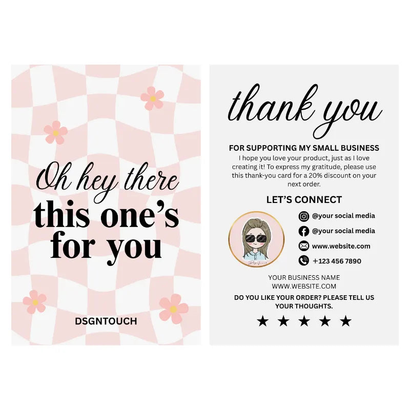 customer-appreciation-card-free-editable-checkerboard-layout