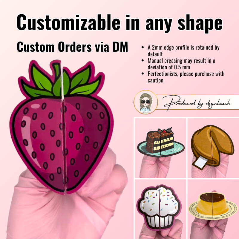 Custom 3-Fold Bakery Die Cut Cards | dsgntouch