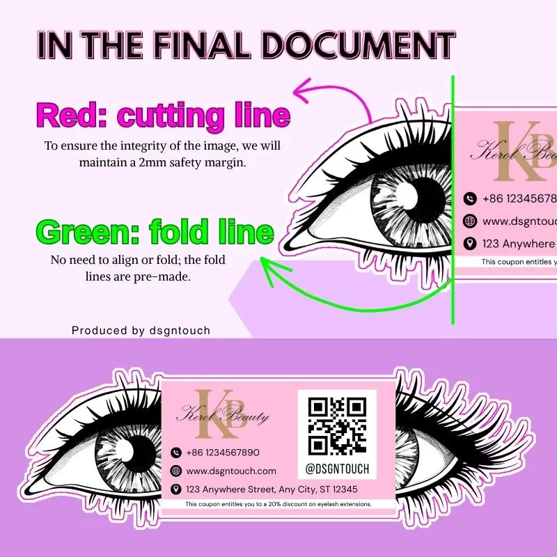 Die Cut Flyers for Eyelash Salons - Custom Shape | DsgnTouch