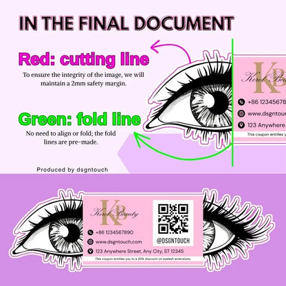 Die Cut Flyers for Eyelash Salons - Custom Shape | DsgnTouch