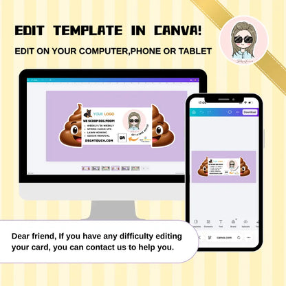 Poop Scooping Business Card – Custom Foldable Cards | DsgnTouch