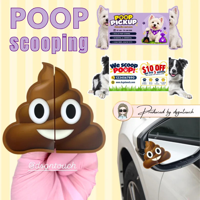 Poop Scooping Business Card – Custom Foldable Cards | DsgnTouch