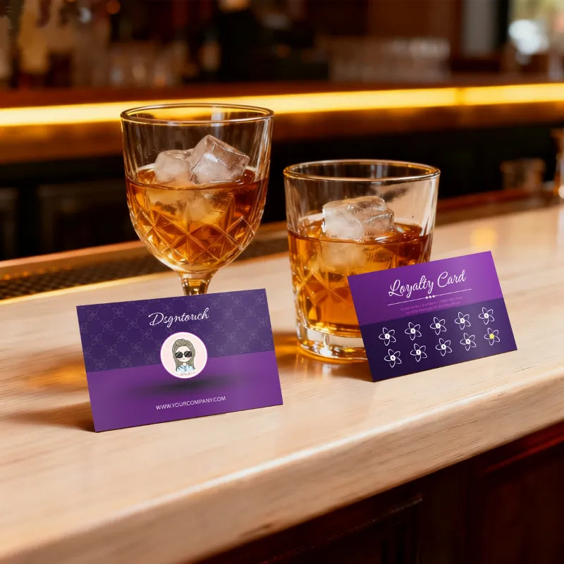 Editable Purple Digital Loyalty Card Templates - 3 Customizable Canva Designs