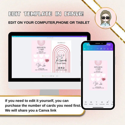 front-and-back-boho-loyalty-card-design