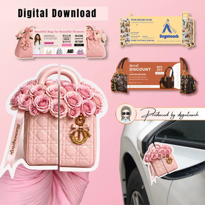 Handbag Business Card Template - Digital Download | DsgnTouch