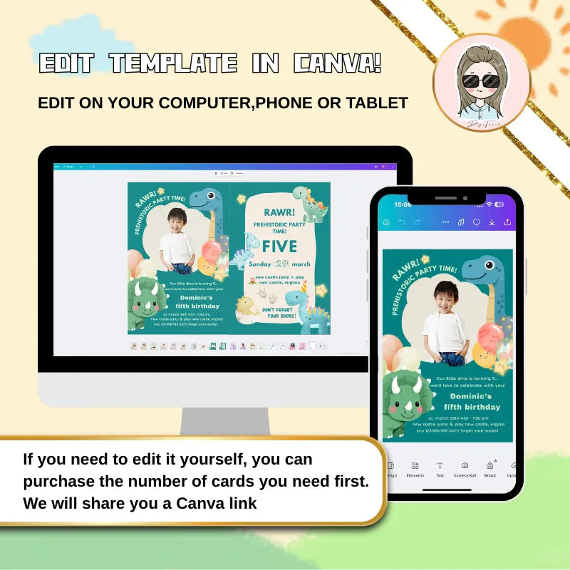 Receive a Canva link to edit your birthday invitation after purchase. Prefer a custom design? Contact us for free assistance with nautical or other themes.