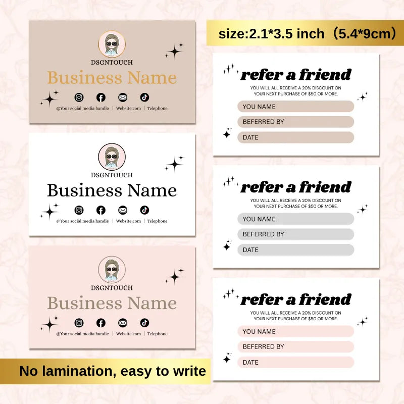 loyalty-referral-cards-white-pink-khaki-options