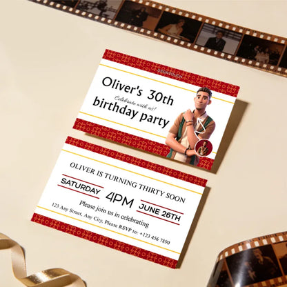 30th Birthday Invitation for Men – 300gsm Art Card | DSGTNTOUCH