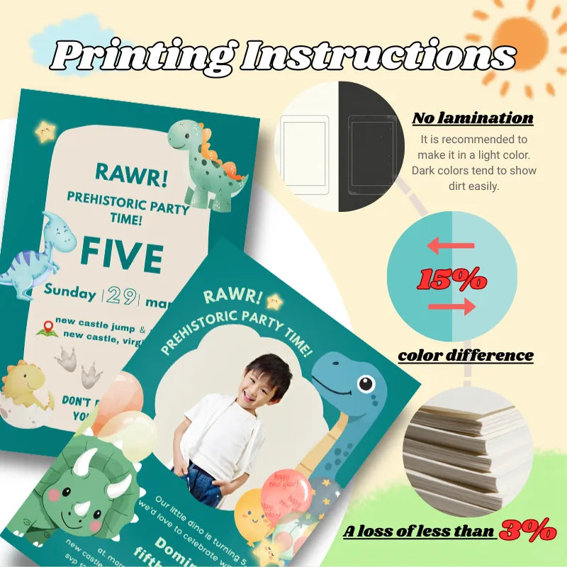 Printing guide and color tips for your custom childrens birthday invitations. Free design service available for all themes, including nautical.