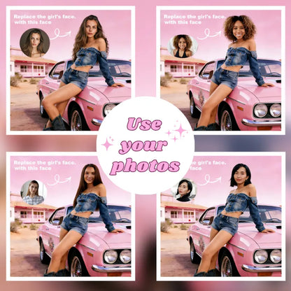 How to replace the face in your pink birthday card – free design support included