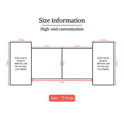 Size information for custom house cleaning business cards, featuring measurements and high-end customization details.